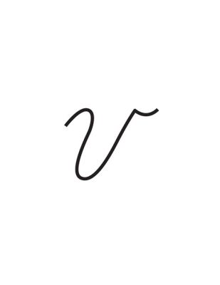 how do you write v in cursive