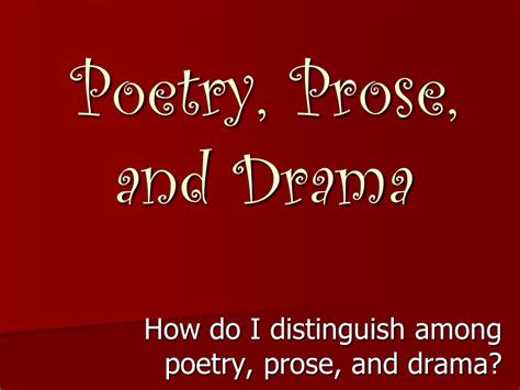 How is Poetry Distinguished from Prose? A Deeper Exploration